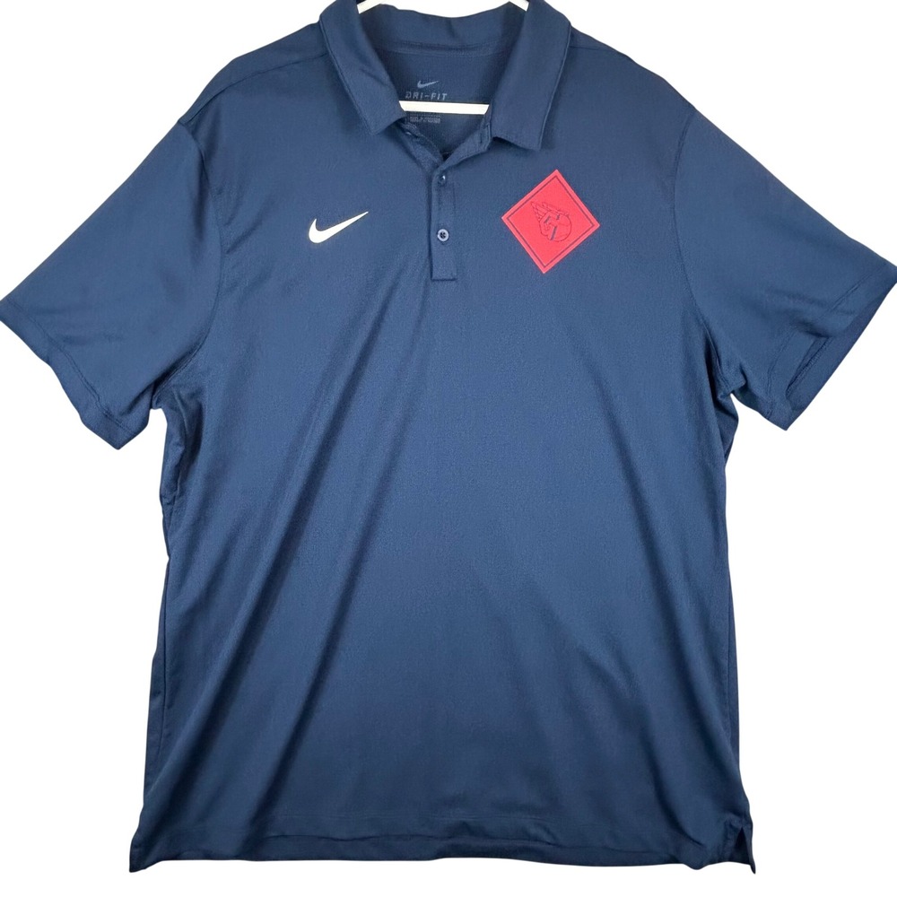 Nike Mens Cleveland‎ Guardians Dri-FIT Polo Shirt Navy Blue XXL MLB Baseball